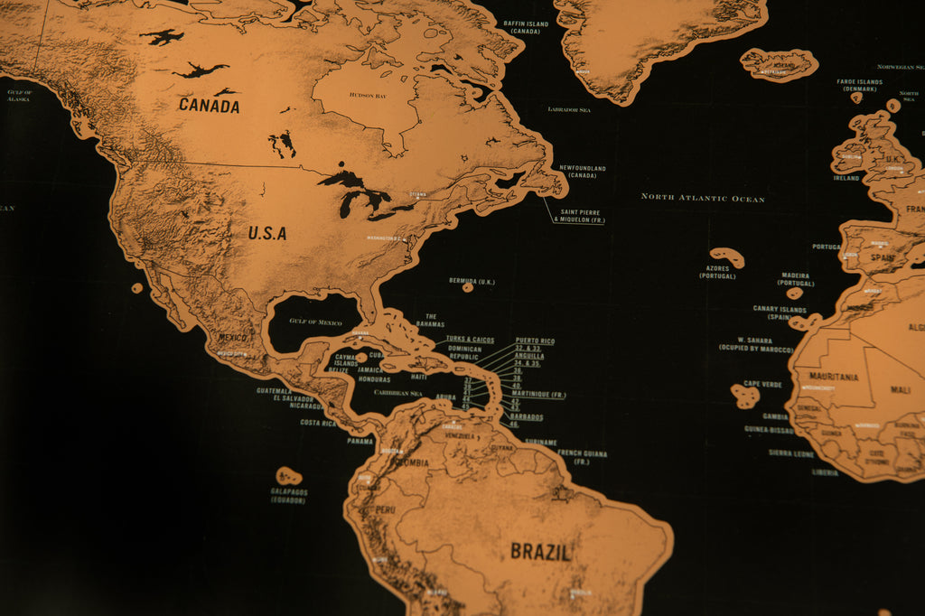 Popotniški zemljevid - scratch map